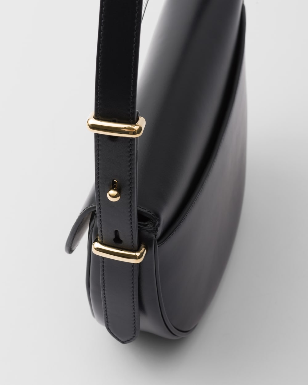 Prada Arqué Leather Shoulder Bag With Flap - Image 3